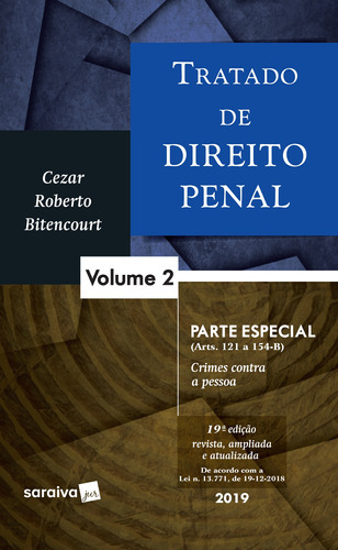 Tratado De Direito Penal : Parte Especial - 19ª Edição De, De Bitencourt, Cezar Roberto. Editora Saraiva Jur, Capa Mole Em Português