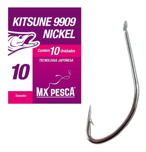Anzuelo Trabucco Kitsune Nickel  N° 10 X 10 Unidades