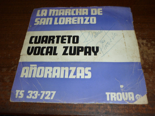 Cuarteto Zupay La Marcha De San Lorenzo Simple Argentino