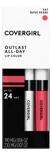 Labial Líquido Rosa 2 En 1 Outlast All-day 547 Rose Pearl Acabado Brilloso