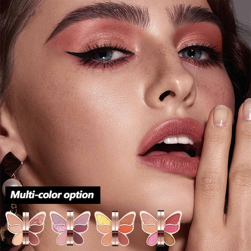 Paleta De Sombras De Ojos 6 Colores Mariposa Maquillaje De