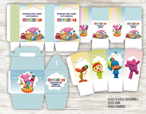 Kit Imprimible Pocoyo - Textos Personalizados