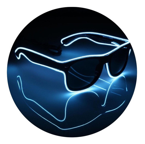 Imagen 1 de 10 de Anteojo Lente Risky Neon Full Led Wayfarer Flogger X1