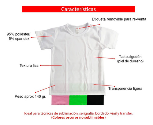 Playera Para Sublimar Brush Blanca Unisex