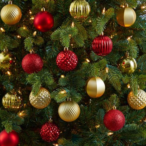 Set De Adornos De Árboles De Navidad Casi Naturales, 101 Con