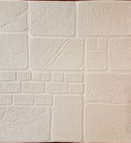 Revestimiento Pared Adhesivo Simil Piedra Diseño Blanco