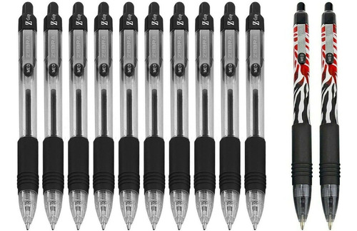 Zebra Z-grip Retractable Ballpoint Pen - Black Ink - Pack Of