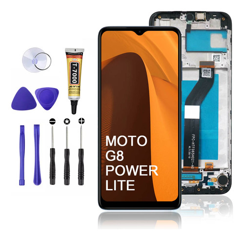 Display/pantalla Para Moto G8 Power Lite Orig Con Marco