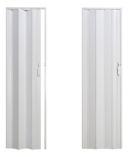 Puerta Pvc Corrediza Plegable Acordeon 210 X 90 Cm Color Blanco