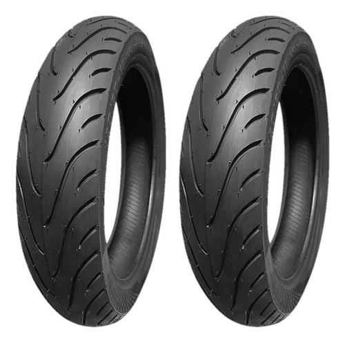 Llantas Delanteras Y Traseras Para Moto Promoto Platino Trabajo Pg77c Con Cámara De 110/70-17 + 140/70-17 54p Y 72p X 2 Unidades