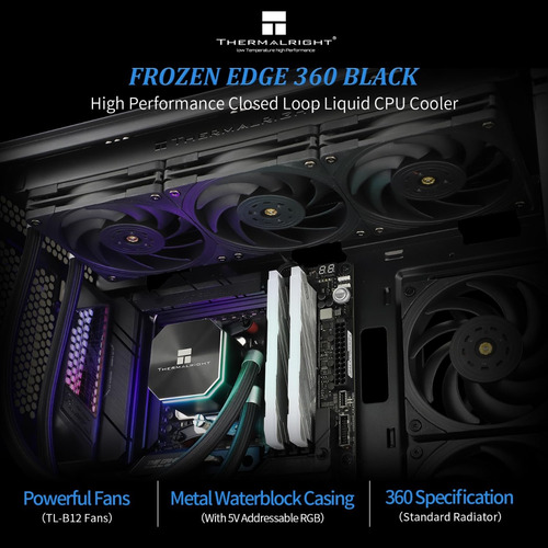 Cpu Water Cooler Thermalright Frozen Edge 360 Black Aio