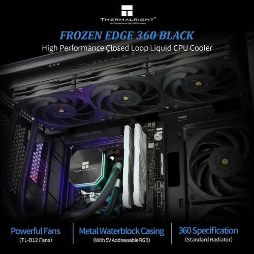 Cpu Water Cooler Thermalright Frozen Edge 360 Black Aio
