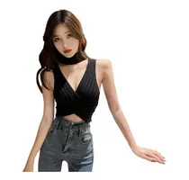 Comprar Sexy Crop Top Blusa Cruzado Con Cuello Lolita Kawaii