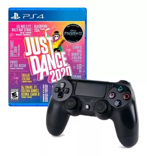 Mando Ps4 Negro + Juego Just Dance 2020 Ps4