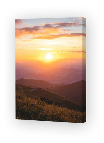 Cuadro 40x60cm Amanecer En La Montaña Paisaje Cielo P1