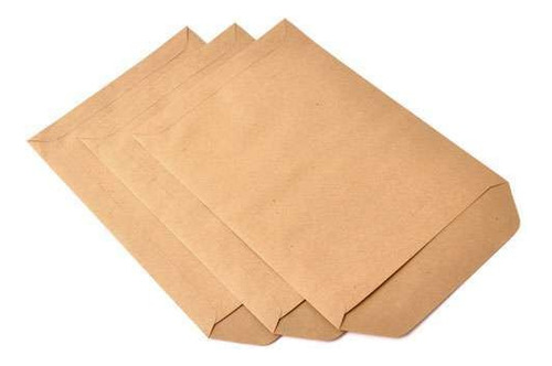 Sobres Bolsa Manila Oficio 25x35 Cm 80grs X100 Unidades Color Marrón Liso
