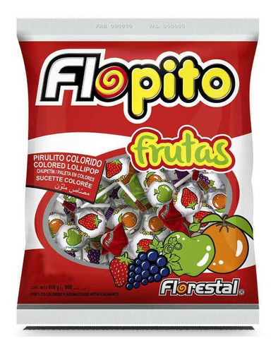 Pirulito Flopito Frutas 400g - Florestal