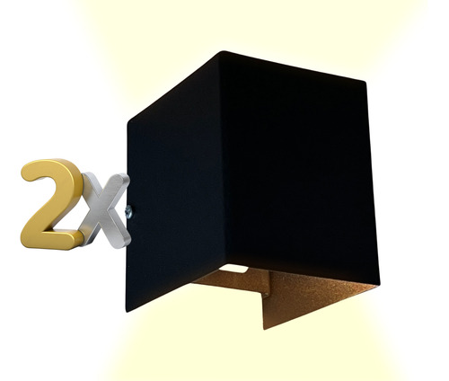 Aplique Lampara De Pared Interior Bidireccional Cubo G9 X2
