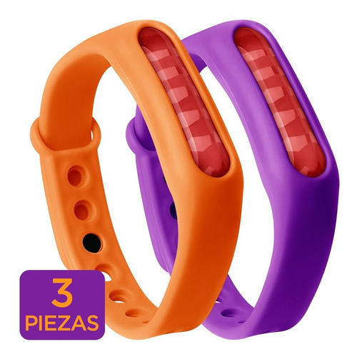 3 Pzs Pulsera Repelente Mosquito Citronela Zancudo Brazalete