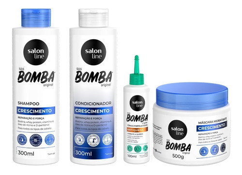 Kit Shampoo Bomba Salon Line + Tônico Salon Line Antiqueda