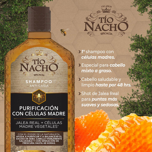 Tio Nacho Shampoo Células Madre Vegetales 415 Ml