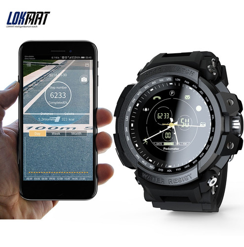 Lokmat Mk28 Reloj Inteligente Smart Watch Deporte Hombre Neg