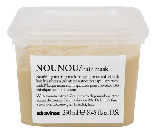 Nounou Hair Mask 250 Ml, Nourishing Repairing Mask 