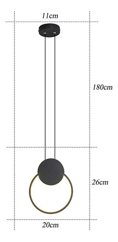 Lámpara Led De Techo Colgante Moderna Redondo 3 Colores