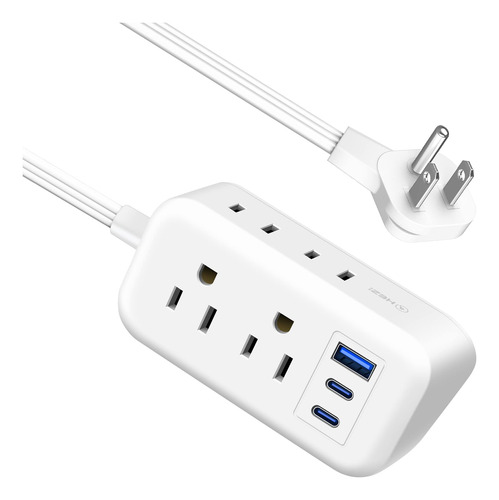 Regleta De Alimentacin Usb-c De 45 W, Cable De Extensin De E