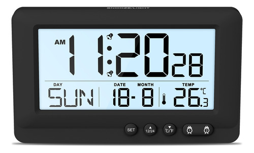 Reloj Despertador Digital Con Pantalla Lcd Y Alarma De Viaje