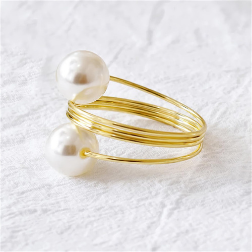 Juego De 12 Servilleteros Perlas, Anillos Para Servilletas