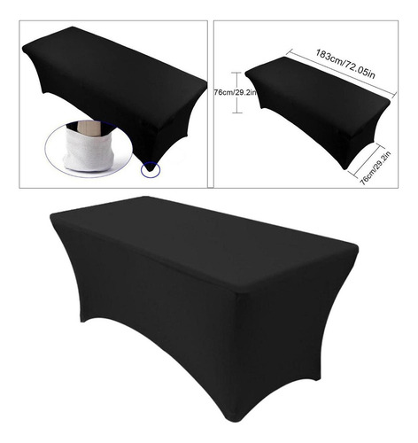 8 Mantel Elástico De Licra Rectangular, Cubierta De Mesa