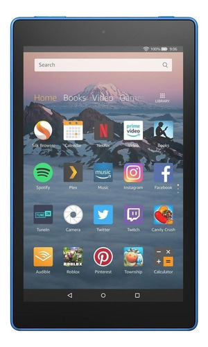 Tablet Amazon Fire HD 8 2018 KFKAWI 8" 16GB marine blue com memória RAM 1.5GB
