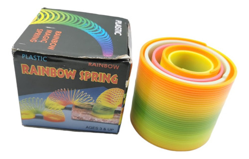 Espiral Juguete Resorte Plastico Diversion Arcoirirs Rainbow