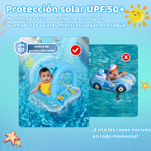 Niño,bebé Seguridad Arohinchable Salvavidas,aro Natación Asa