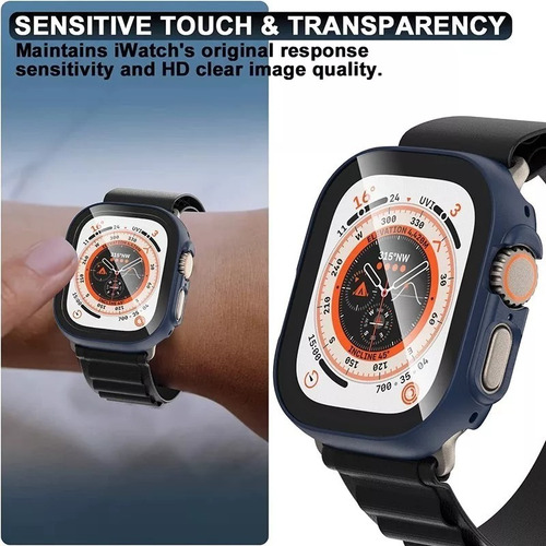 Imagen 5 de 8 de Case Funda Protector Con Vidrio Para Apple Watch Ultra 49mm