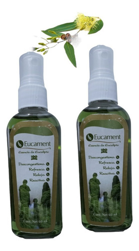 2 Eucament Esencia De Eucalipto 100 % Natural 0riginal 