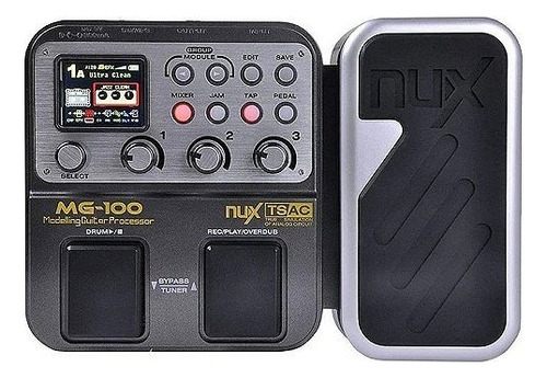 Pedal de efectos Nux Mg100, procesador de guitarra, guitarra, color: negro