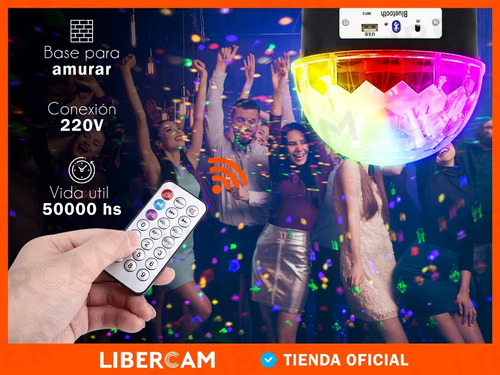 Bola Led Rgb Audioritmica Usb Luz Parlante Pendrive Cabezal