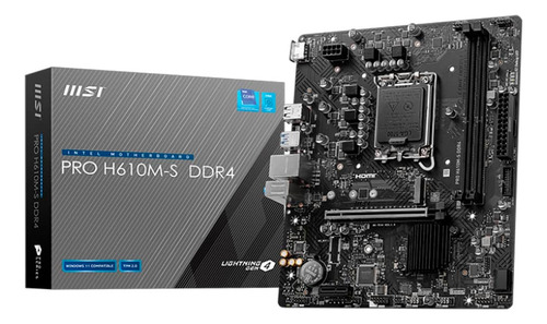 Motherboard Msi Pro H610m-s Ddr4 Intel H610 Lga1700 Matx