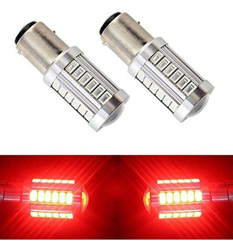 4 Piezas Rojas 1157 P21/5w Bay15d Superbrillantes 33 Smd 563