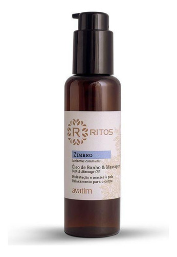 Óleo De Banho E Massagem Zimbro 120 Ml - Ritos Avatim