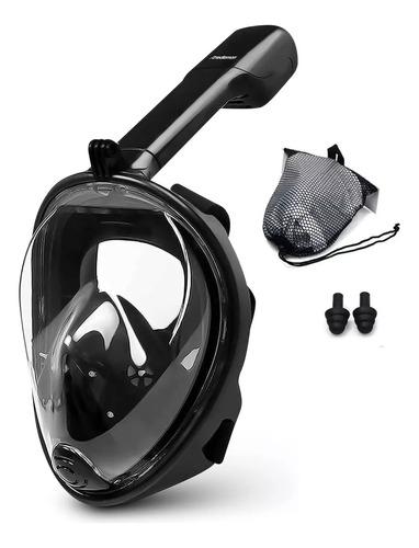 Mascara De Buceo Profesional Snorkel Cubre Cara Completa ©  