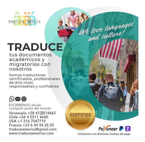 Imagen 5 de 9 de Traductor Oficial Certificado Interprete Ingles Venezuela