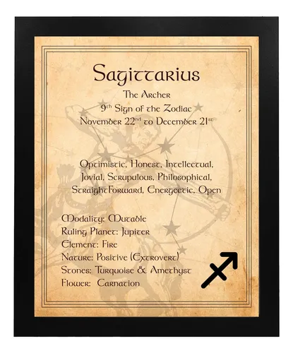Sagitario -el Arquero- Arte De Pared Con Signo Del Zodiaco,