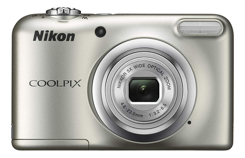 Cámara Digital Nikon Coolpix COOLPIX Plateado, Compacta, Zoom Óptico 5x, CCD, Con Flash, Grabación de Video. Ideal para fotos y videos.
