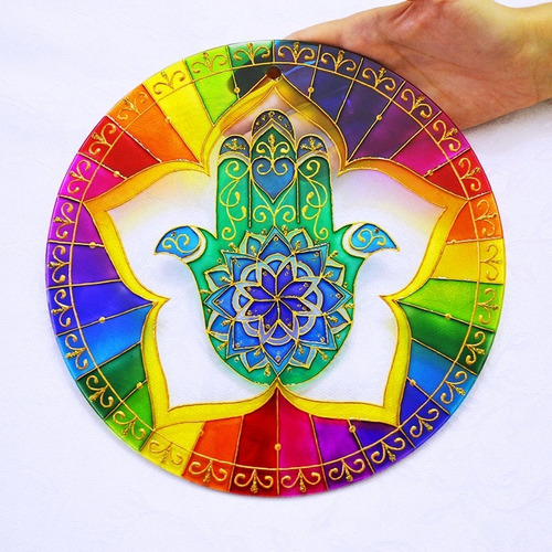 Mandala Hamsa Com Pentagrama Com 25cm