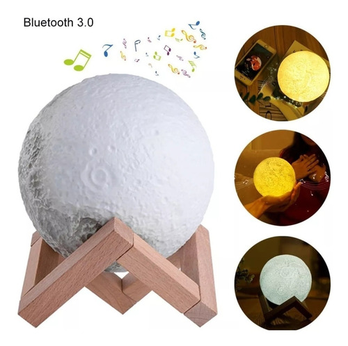 Lámpara Luna Parlante Bluetooth 15 Cm