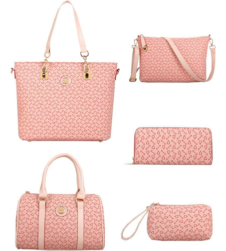 Rainbosee Bolso De Mano Para Mujer De 6 Piezas, Bolso De Con