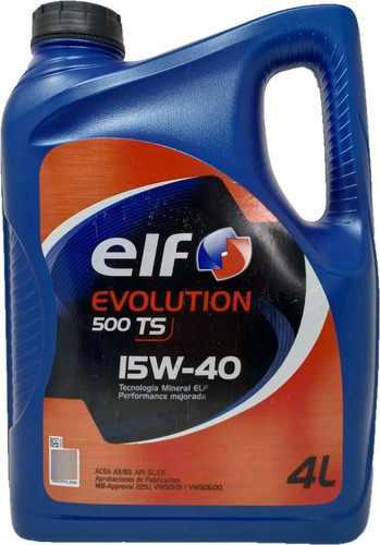 Aceite Elf Evolution 500 Ts 15w40 - 4 L